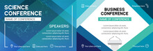 Business Conference Template Banner Design Corporate Seminar. Business Meeting Forum Poster