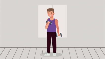 Sticker - male athlete sport character animation