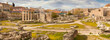 Hadrian's Library, North side of the Acropolis of Athens in Greece. Panoramic banner image, Autumn season