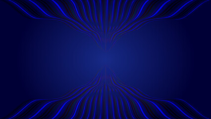 Poster - Dark blue wavy lines extend space sense technology sense vector background