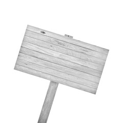 Sticker - Wooden sign isolated on white