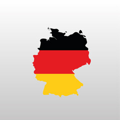 Wall Mural - Germany national flag in country map silhouette