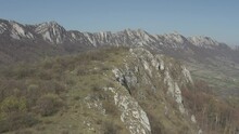 Blue Sky And Mountain Veliki Krs Ridge Beneath 4K Video