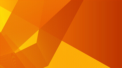 Abstract 3D circle wave line geometric shapes layer orange background