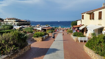 View of the city of the region sea - Baia Sardinia