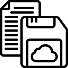 Save Document To Cloud Icon