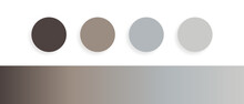 Grey/woody Aesthetic Color Palette With Gradient For Web, Illustration, Art