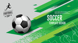 Fototapeta Sport - Soccer layout design , football , background Illustration.