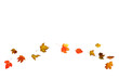 Leinwandbild Motiv Autumn Set Photo Overlays Falling Leaves, fog, rain, sun, light, Photoshop overlay, png