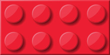 Texture Background With Red Block Brick Toy Like Lego For Banner, Poster, Flyer, Website Backgrounds, Cover, Template Sales Promotion, Online Shopping, Kids Party And Advertising. Top View Brick 2X4
