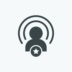Poster - Influencer vector icon. Isolated management icon vector design. Designed for web and app design interfaces.