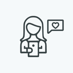 Poster - Influencer vector icon. Isolated management icon vector design. Designed for web and app design interfaces.