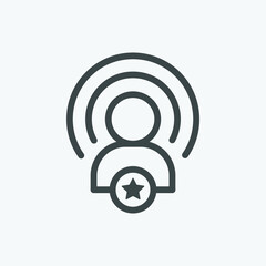 Poster - Influencer vector icon. Isolated management icon vector design. Designed for web and app design interfaces.