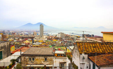 Panorama of Naples, Italy