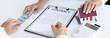 © Puwasit Inyavileart - Real estate agent or sales manager has proposed terms and conditions to customers who sign house purchase agreements with insurance, Agreement to sign the purchase contract concept.
