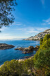 Beautiful panoramic view of the coastline of Roses, Costa Brava, Catalonya, Spain, Europe..
