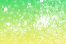 Summer Green Sparkling Glitter Bokeh Background, Abstract Defocused Lights Texture