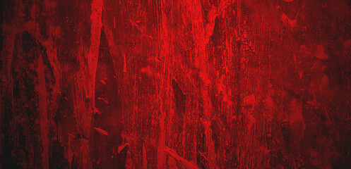 Wall Mural - Red grunge texture. Abstract scary concrete, Horror cement for background.