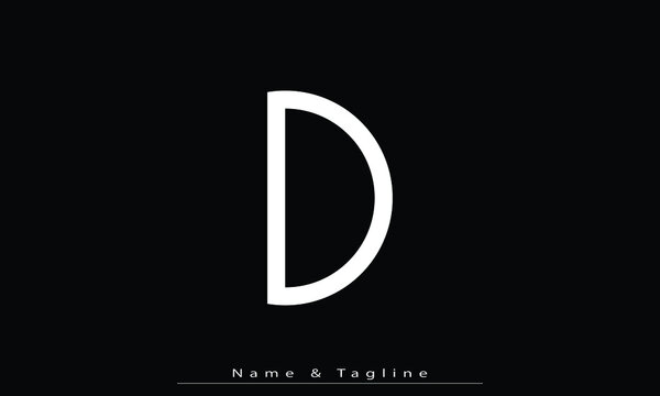 Alphabet letters Initials Monogram logo D