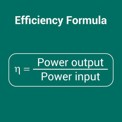 Wall Mural - energy efficiency formula in physics