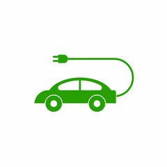 Sticker - electric car icon vector illustration isolated on white background