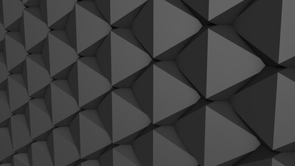 Poster - Gray abstract background from geometric lines. 3D rendering.