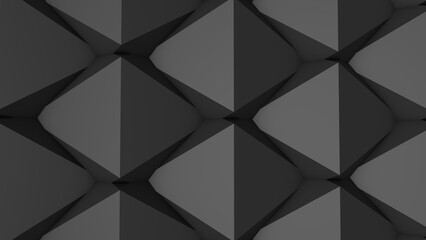 Poster - Gray abstract background from geometric lines. 3D rendering.