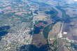 Aerial view of Mississippi River at Quincy, Illinois