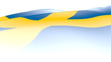 Poster - Stylized flag of Sweden. Patriotism. 3D rendering.