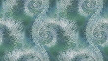 Blue Green Fractal Spiral Spinal Curves Waves Seamless Tile