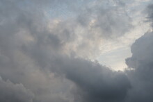 Cumulus, Haufenwolken Am Abendlichen Himmel, Reiner Wolkenhimmel
