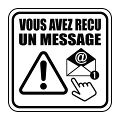 Poster - Logo vous avez reçu un message.