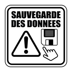 Canvas Print - Logo sauvegarde des données.