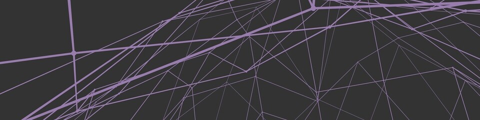 Poster - Gray banner or background with colored lines. Net. 3D rendering.