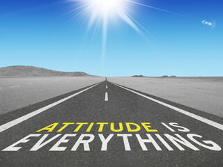 Wall Mural - Attitude is Everything motivational quote.