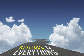 Wall Mural - Attitude is Everything motivational quote.