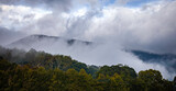 Fototapeta  - Autumn landscape in the Blue Ridge Mountains