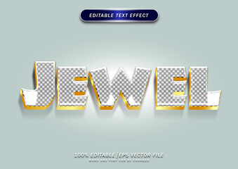 Poster - Luxury diamond text effect. 3d Jewel text with elegant pattern diamond.
