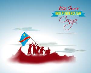 vector illustration for happy independence day Congo