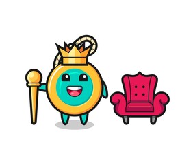 Wall Mural - Mascot cartoon of yoyo as a king