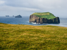 Scenic View From Storhofdi Lookout At The Southernmost End Of Heimaey Island - Westman Islands, Iceland