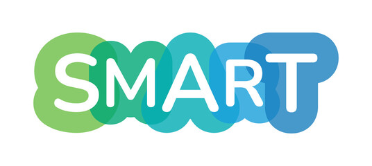 Poster - Smart word colorful typography vector banner.