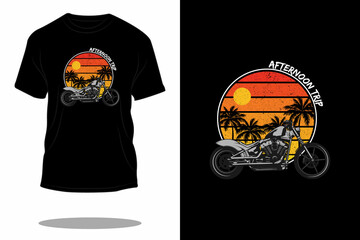 Wall Mural - Afternoon trip retro t shirt design