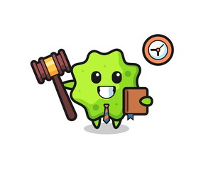 Sticker - Mascot cartoon of splat as a judge