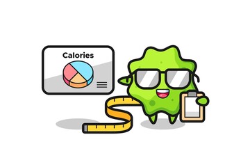 Wall Mural - Illustration of splat mascot as a dietitian