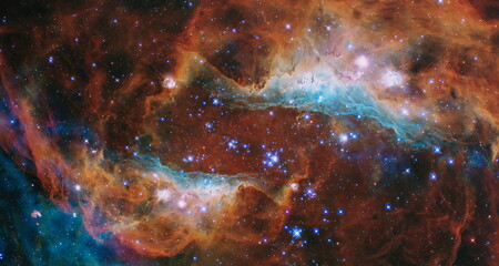 Wall Mural - stars and far galaxies. wallpaper background. sci-fi space wallpaper. elements of this image furnish