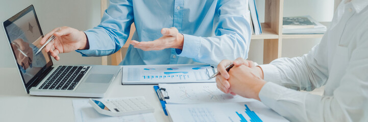 Aufkleber - Co-working Business Team Consulting meeting Planning Strategy and brainstorming new business project