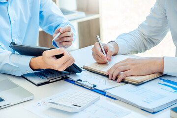 Aufkleber - Co-working Business Team Consulting meeting Planning Strategy and brainstorming new business project