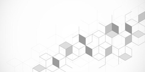 Aufkleber - The graphic design element and abstract geometric background with isometric vector blocks