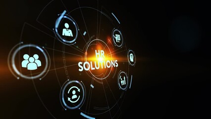 Business, Technology, Internet and network concept. HR Solutions.